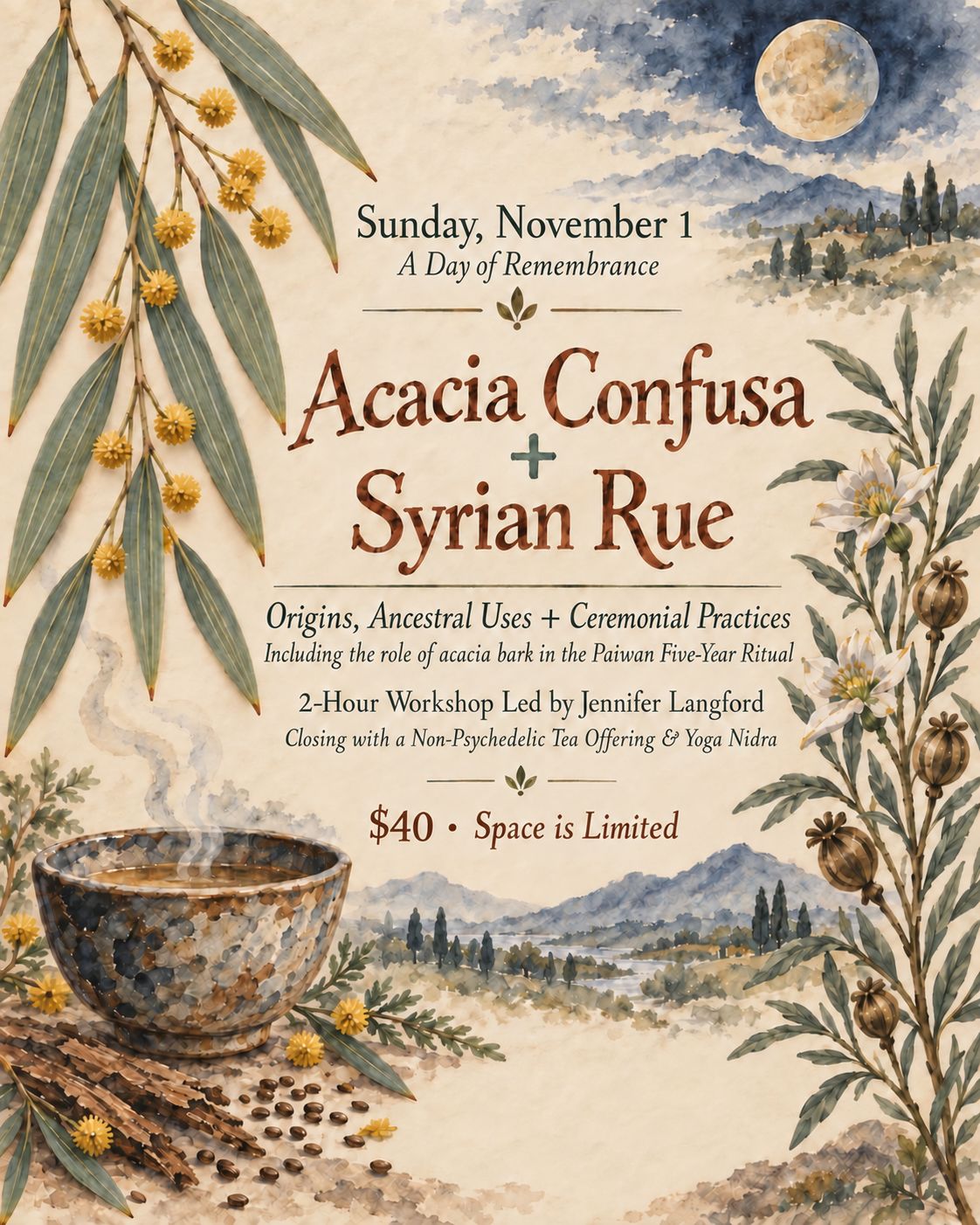 The Memory of Plants: Acacia Confusa + Syrian Rue